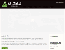 Tablet Screenshot of millenniumtents.com